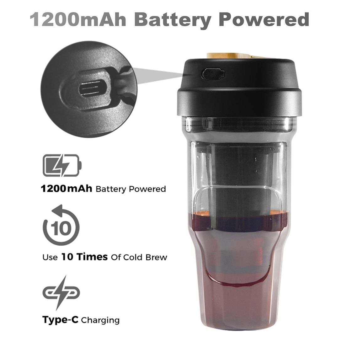 Coffee cup 1200mAh battery powered